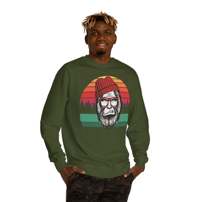 Retro Lumberjack Graphic Sweatshirt — "A.B.E" Eco Vibe Crewneck
