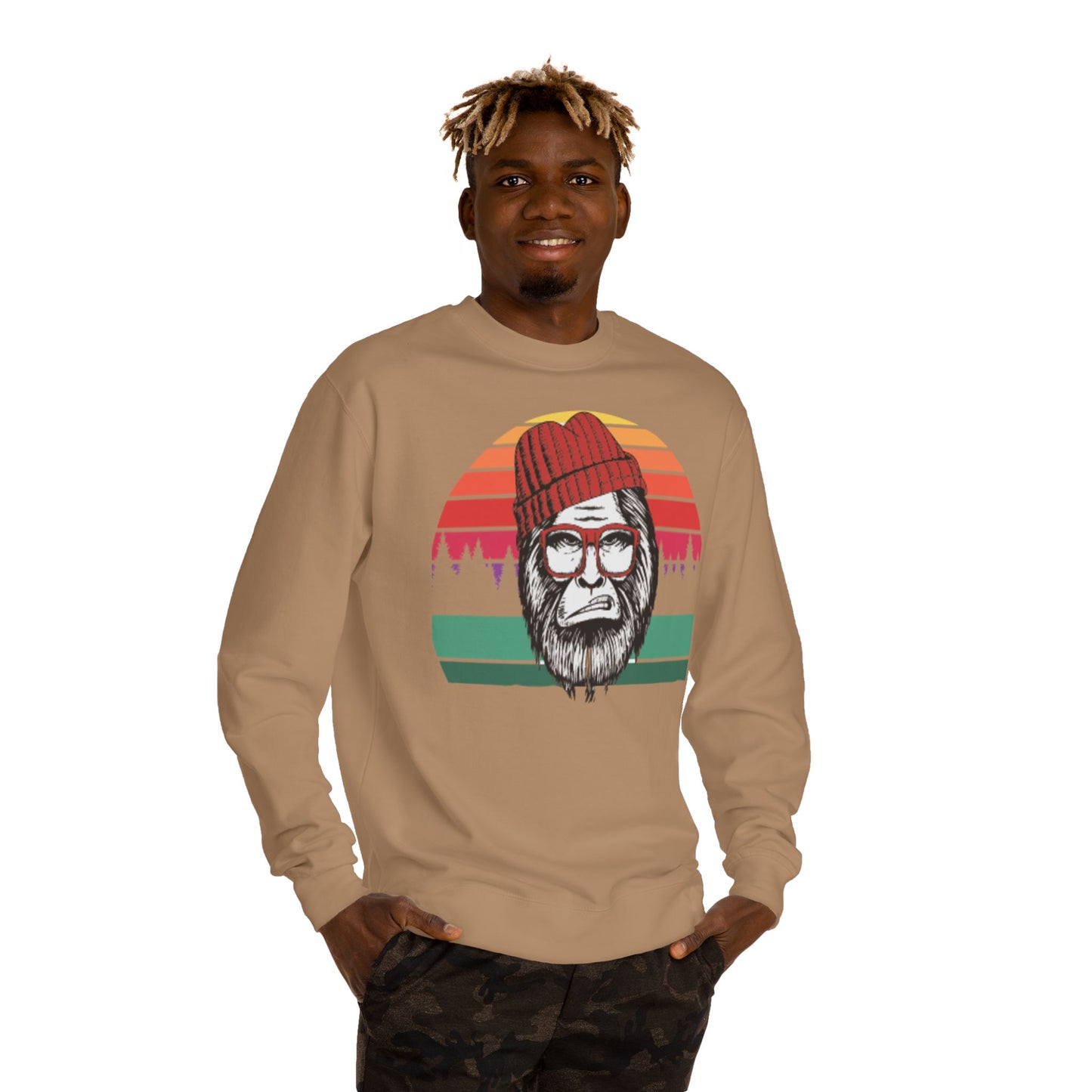 Retro Lumberjack Graphic Sweatshirt — "A.B.E" Eco Vibe Crewneck