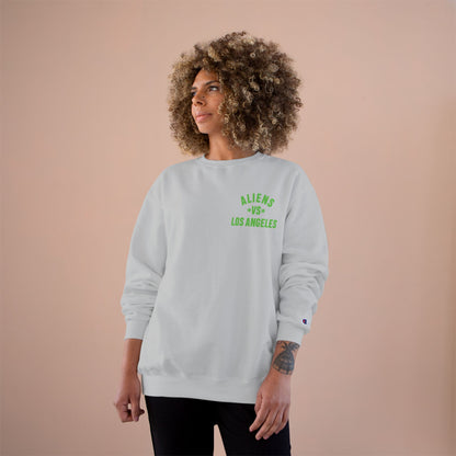 Aliens vs. Los Angeles Graphic Sweatshirt — Retro Sci‑Fi Crewneck