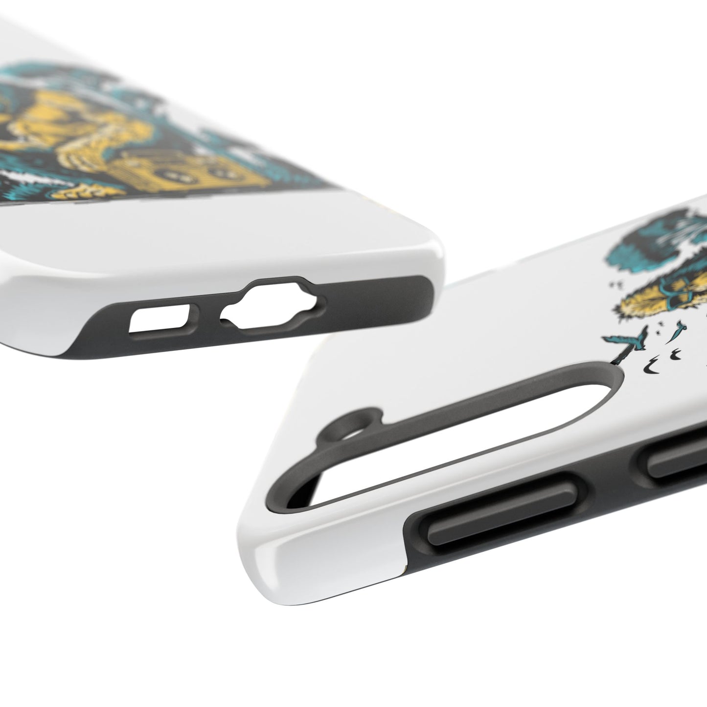 Bigfoot Chill Tough Phone Case — Retro Sasquatch with Boombox