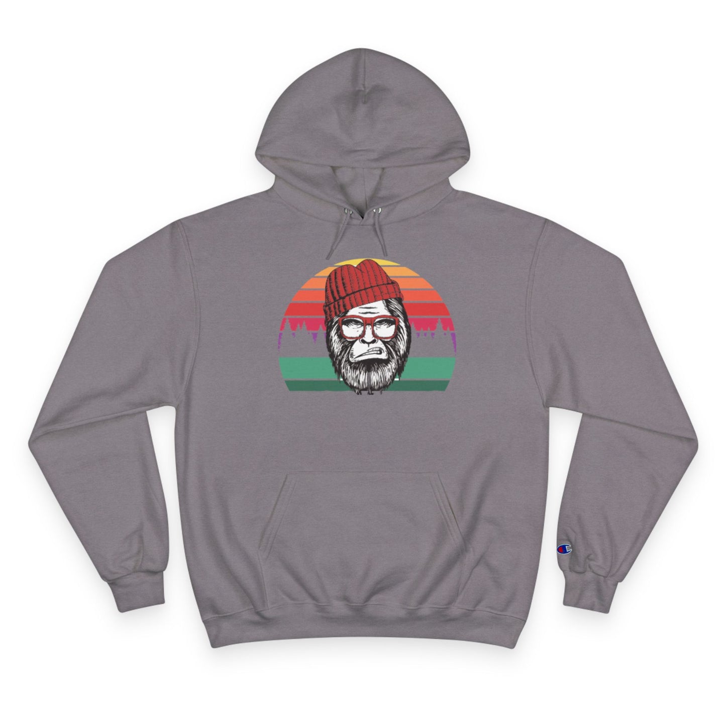 Vintage Lumberjack Hoodie — Retro Striped Bearded Man Graphic