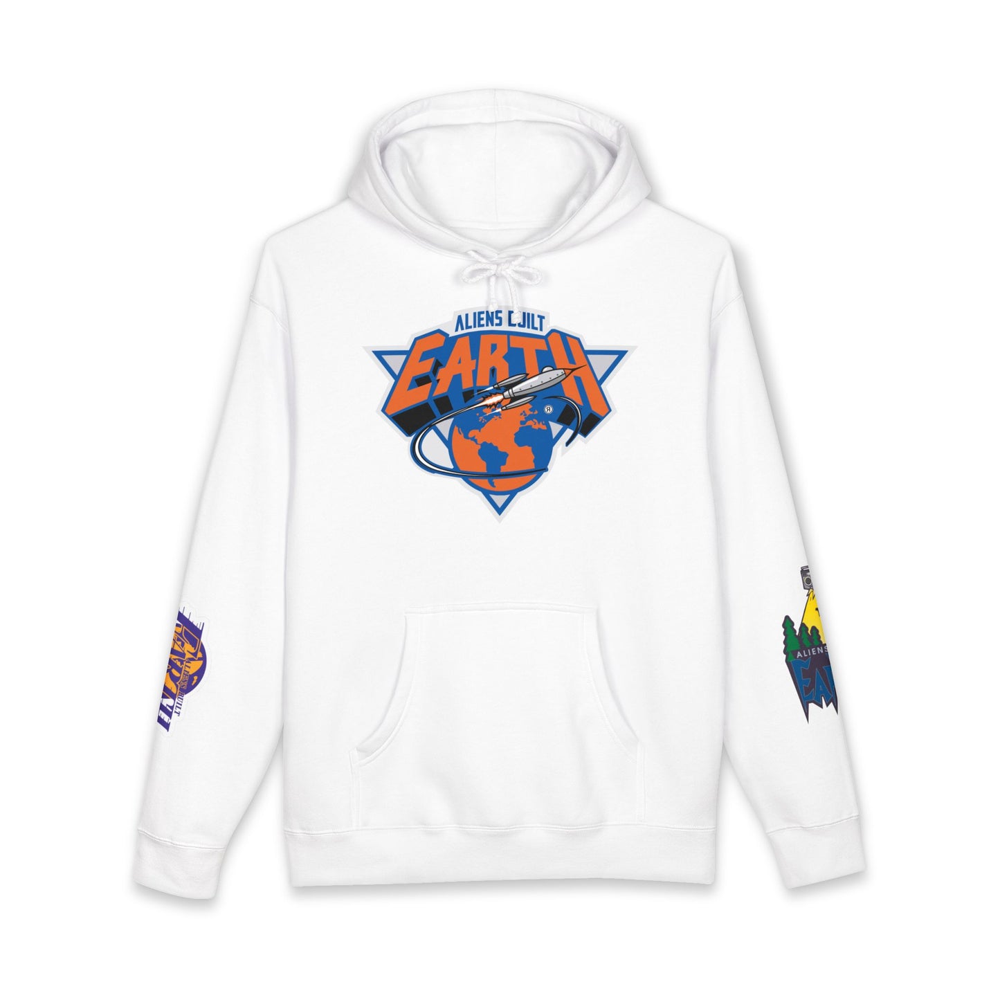 Around the World A.B.E Graphic Hoodie — “Always Outta This Earth” Space Logo Pullover