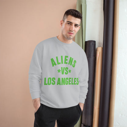 Aliens vs Los Angeles Sweatshirt — Retro Green Graphic Crewneck
