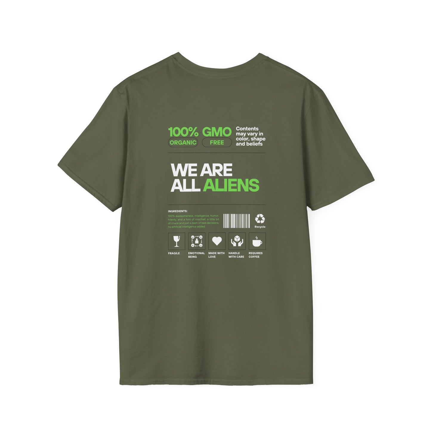 Aliens Built Earth T-Shirt — "We Are All Aliens" Graphic Tee