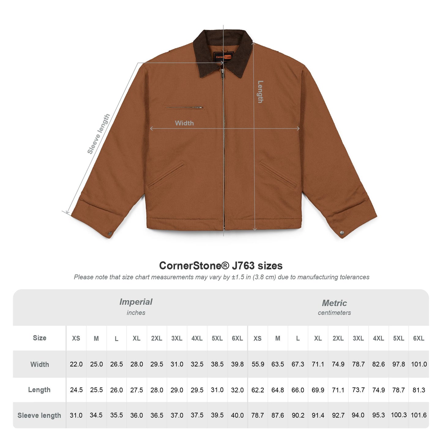 Work Jacket — "Always Hope for Earth" Embroidered Black Duck Cloth