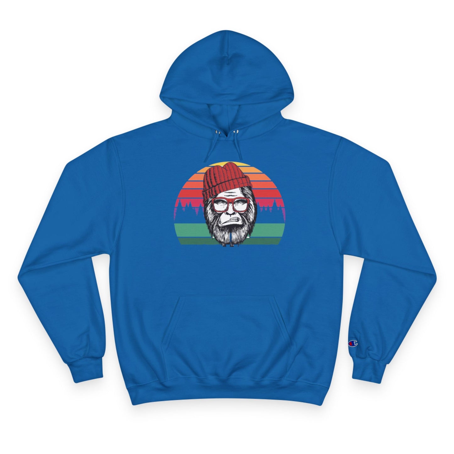 Vintage Lumberjack Hoodie — Retro Striped Bearded Man Graphic