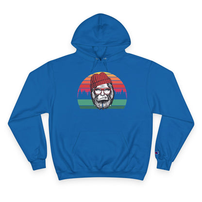 Vintage Lumberjack Hoodie — Retro Striped Bearded Man Graphic