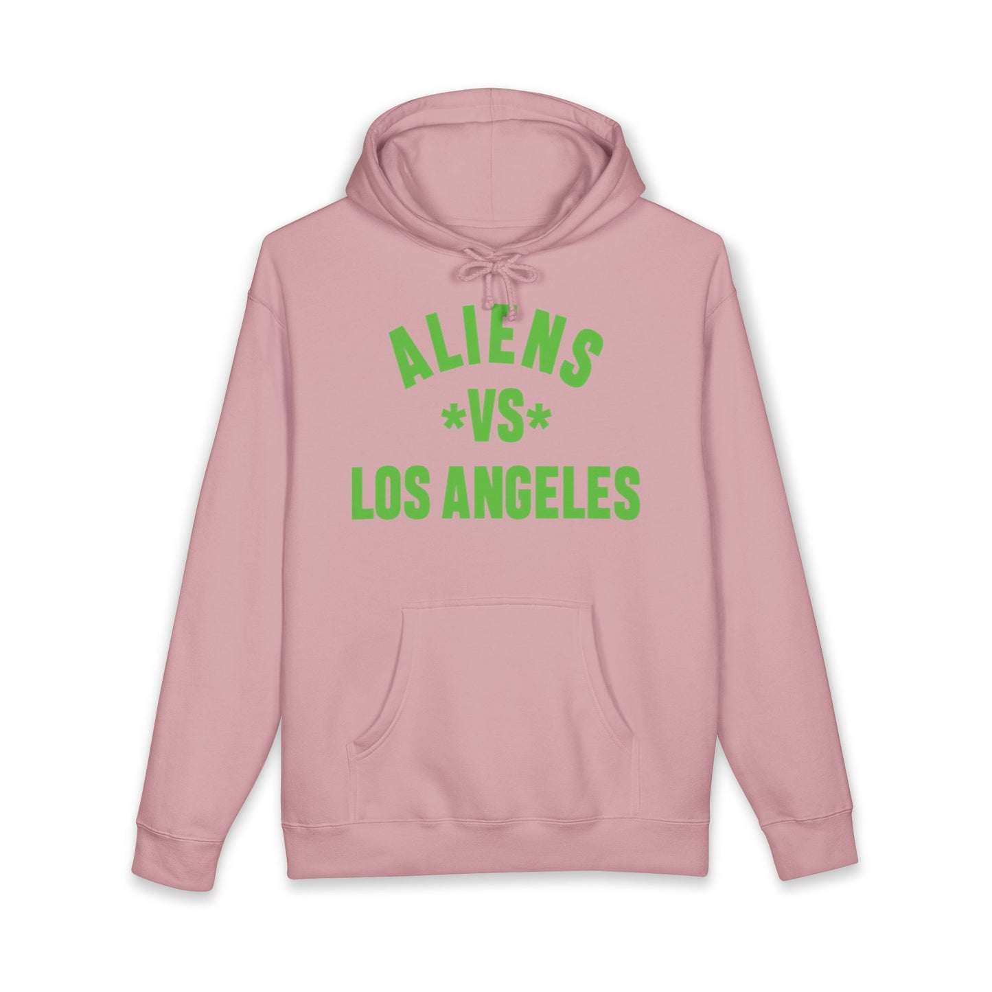 Aliens vs Los Angeles Hoodie — Retro Green Graphic Pullover
