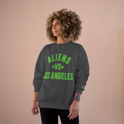 Aliens vs Los Angeles Sweatshirt — Retro Green Graphic Crewneck