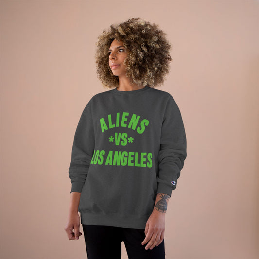 Aliens vs Los Angeles Sweatshirt — Retro Green Graphic Crewneck