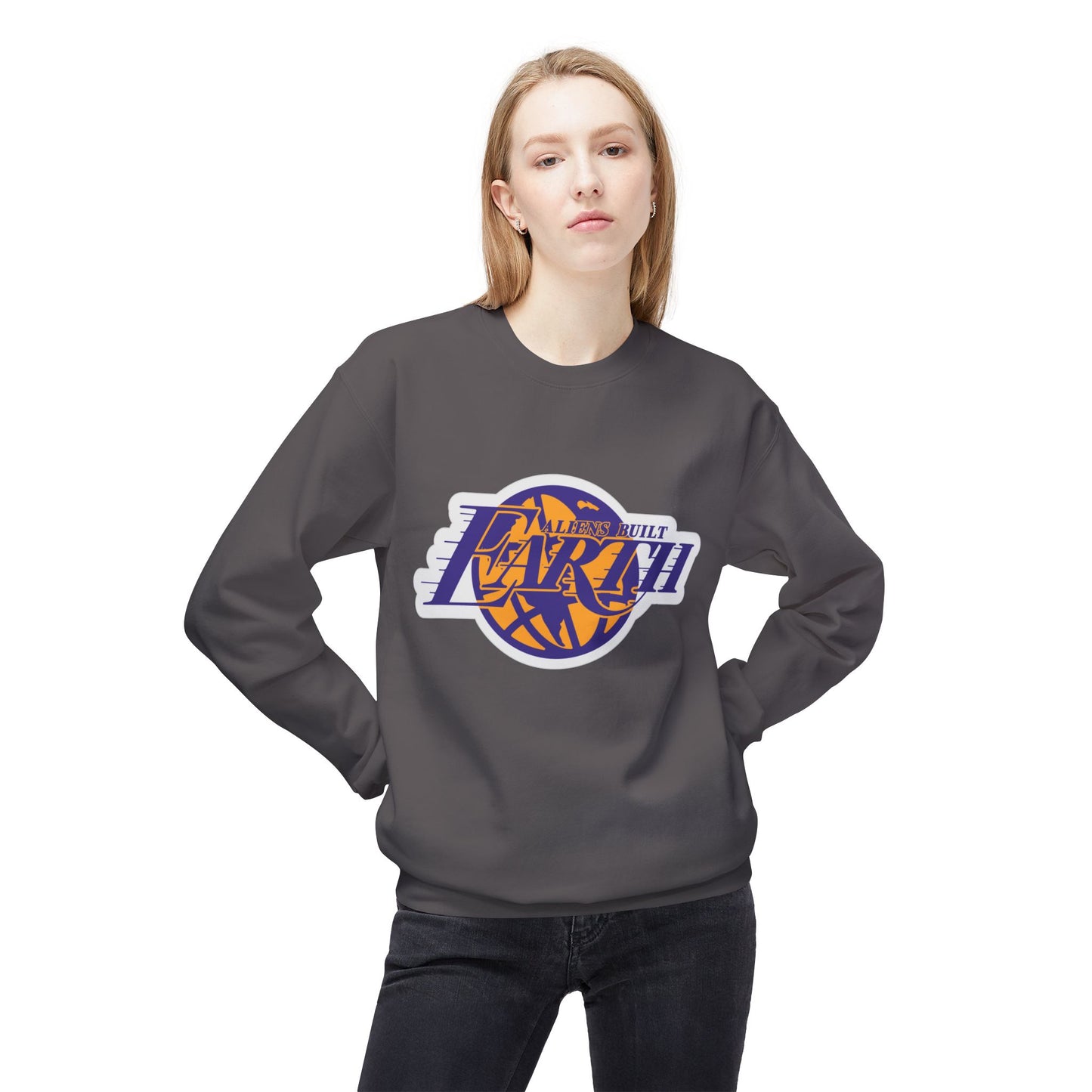 Lake Show Aliens Built Earth Logo Crewneck Sweatshirt