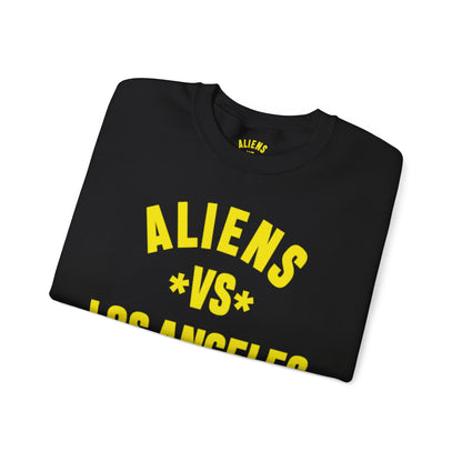 Sweatshirt — "Aliens vs Los Angeles" Bold Lettering Crewneck
