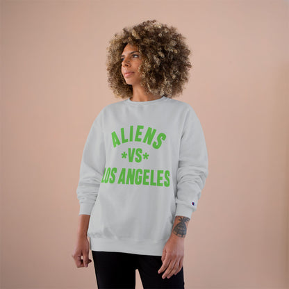 Aliens vs Los Angeles Sweatshirt — Retro Green Graphic Crewneck