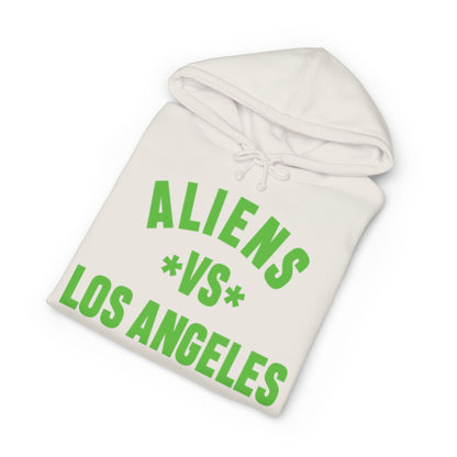 Aliens vs Los Angeles Hoodie — Retro Green Graphic Pullover