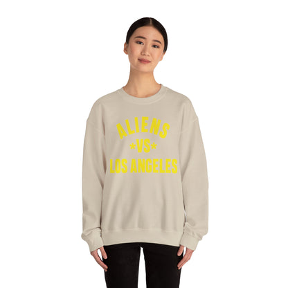 Sweatshirt — "Aliens vs Los Angeles" Bold Lettering Crewneck