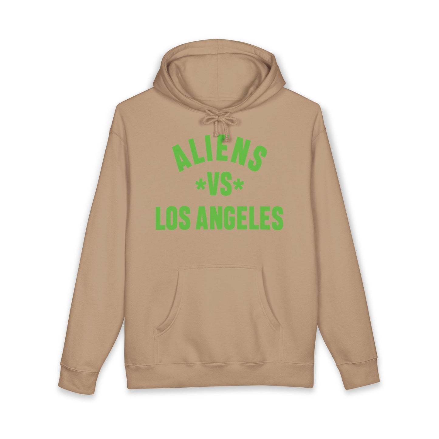 Aliens vs Los Angeles Hoodie — Retro Green Graphic Pullover