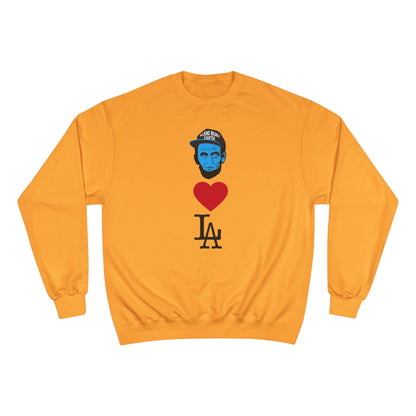 Aliens Love LA Sweatshirt — Blue Face Graphic Crewneck