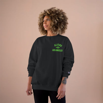 Aliens vs. Los Angeles Graphic Sweatshirt — Retro Sci‑Fi Crewneck