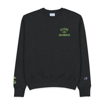 Alien Los Angeles Crewneck Sweatshirt — Neon Green Graphic