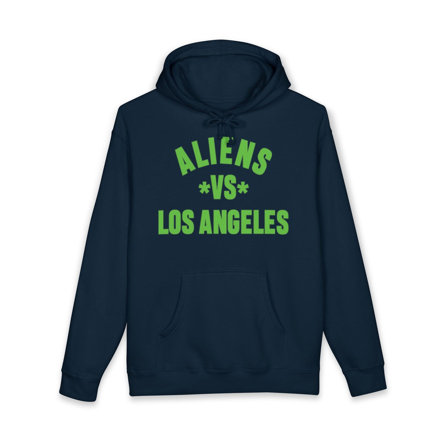 Aliens vs Los Angeles Hoodie — Retro Green Graphic Pullover
