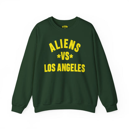 Sweatshirt — "Aliens vs Los Angeles" Bold Lettering Crewneck