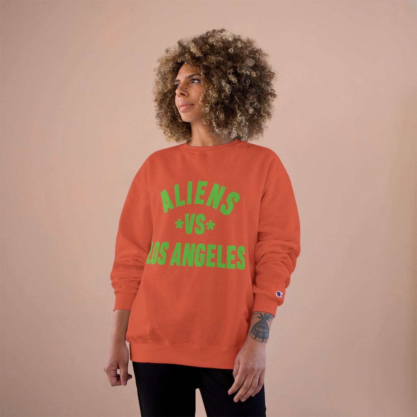 Aliens vs Los Angeles Sweatshirt — Retro Green Graphic Crewneck