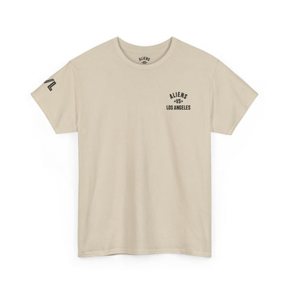 Alien Lifeguard Graphic Tee — Retro Sci‑Fi Crewneck T‑Shirt