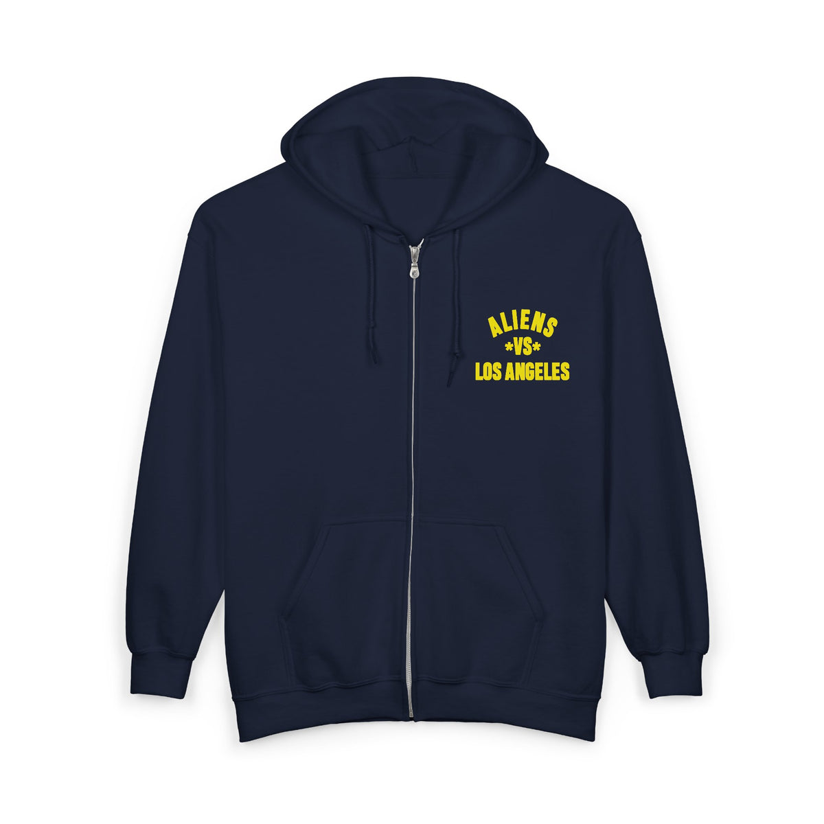 Los Angeles Palace Zip Hoodie — Yellow Arch Logo Full-Zip Sweatshirt