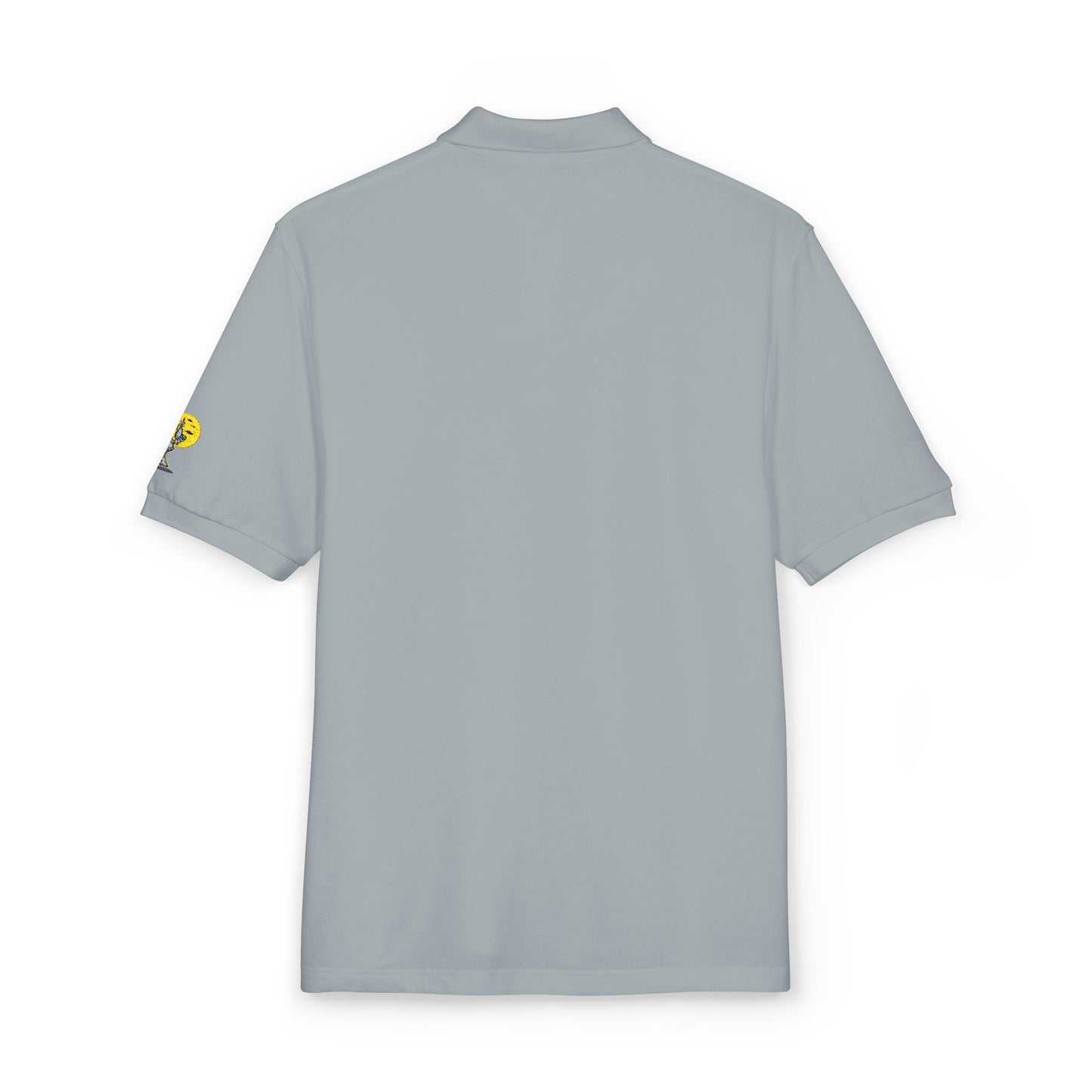 Embroidered Green Foliage Polo Shirt