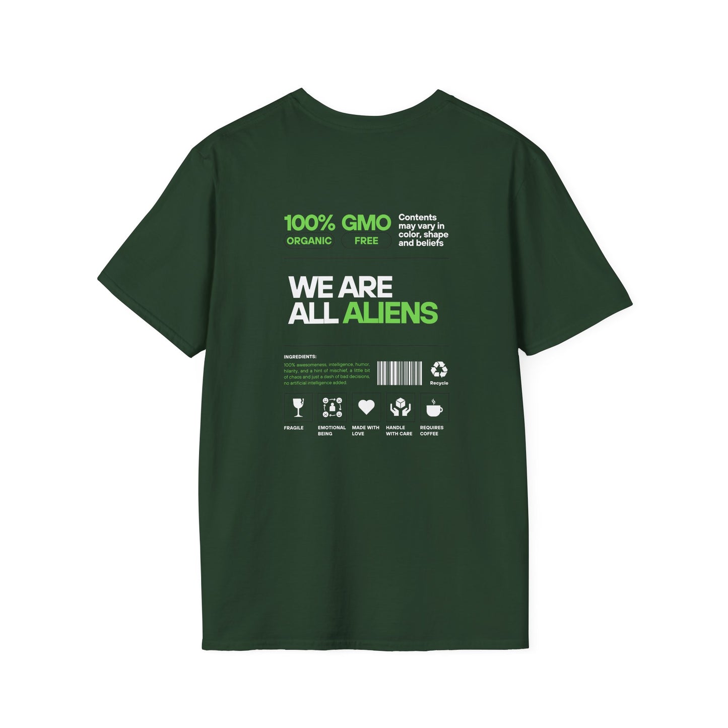 Aliens Built Earth T-Shirt — "We Are All Aliens" Graphic Tee