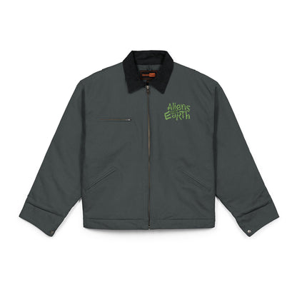 Work Jacket — "Always Hope for Earth" Embroidered Black Duck Cloth