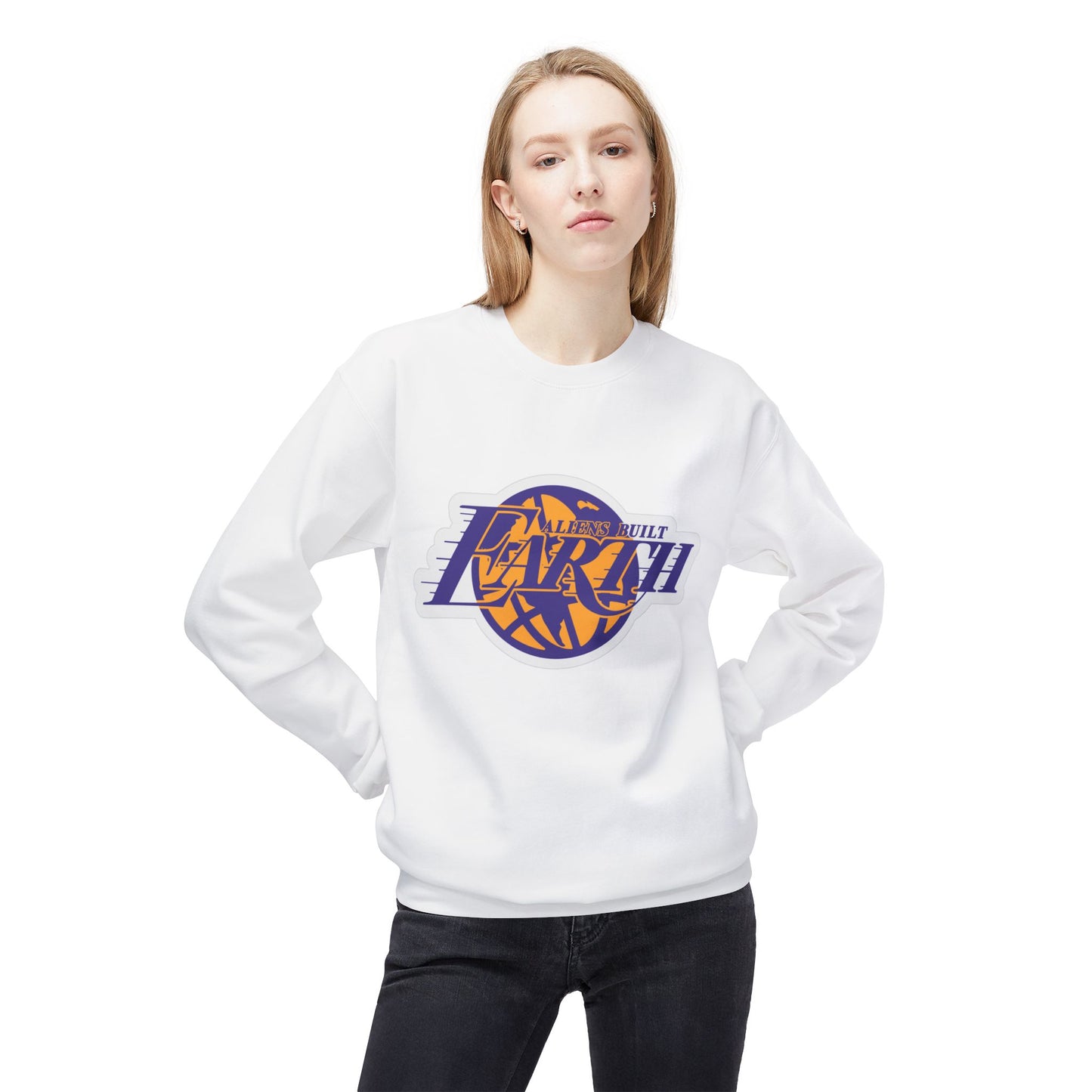 Lake Show Aliens Built Earth Logo Crewneck Sweatshirt