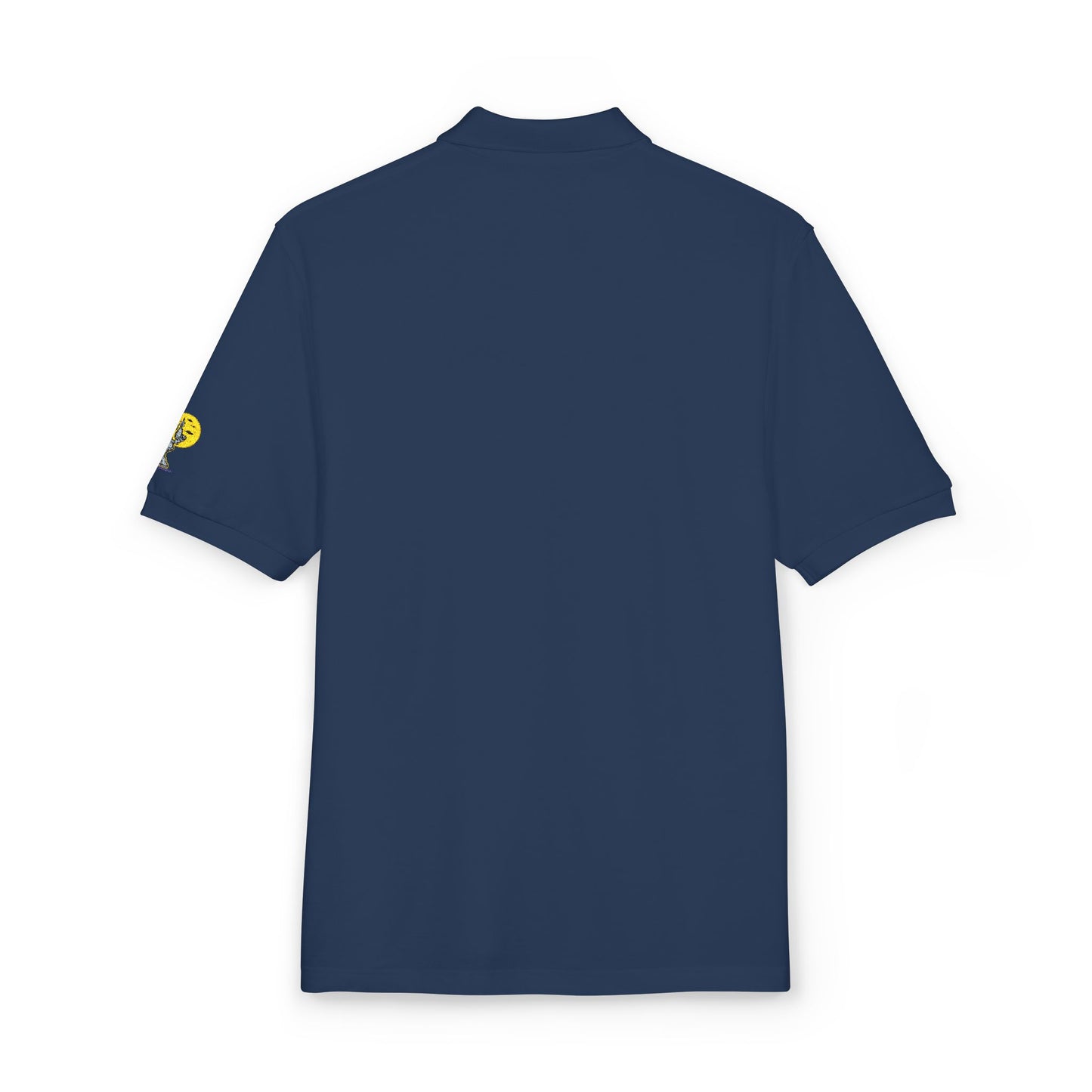 Embroidered Green Foliage Polo Shirt