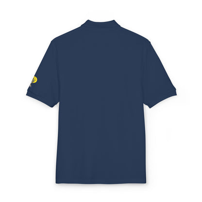 Embroidered Green Foliage Polo Shirt