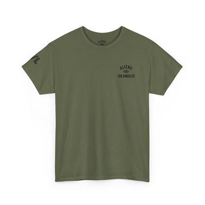 Alien Lifeguard Graphic Tee — Retro Sci‑Fi Crewneck T‑Shirt
