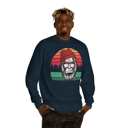 Retro Lumberjack Graphic Sweatshirt — "A.B.E" Eco Vibe Crewneck
