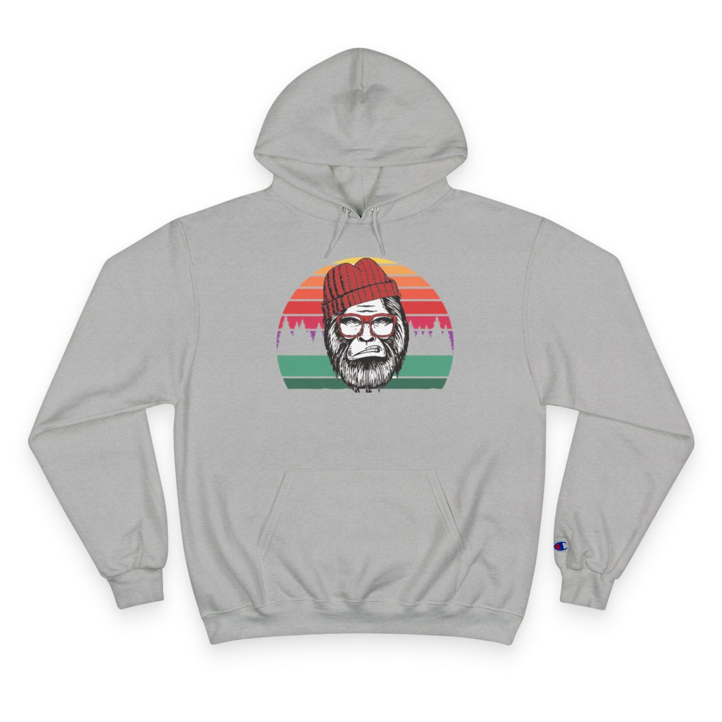 Vintage Lumberjack Hoodie — Retro Striped Bearded Man Graphic
