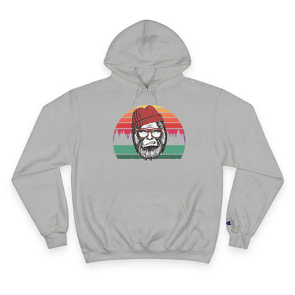 Vintage Lumberjack Hoodie — Retro Striped Bearded Man Graphic