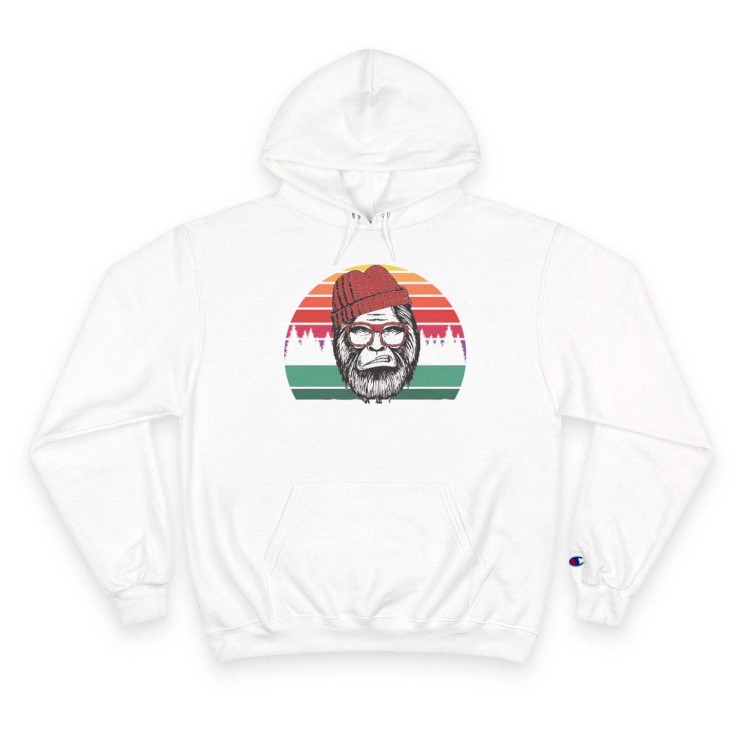 Vintage Lumberjack Hoodie — Retro Striped Bearded Man Graphic