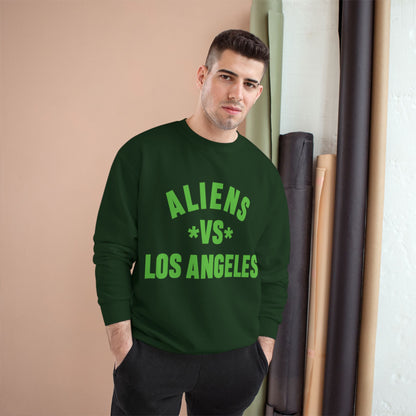 Aliens vs Los Angeles Sweatshirt — Retro Green Graphic Crewneck