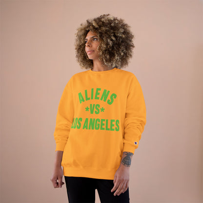 Aliens vs Los Angeles Sweatshirt — Retro Green Graphic Crewneck