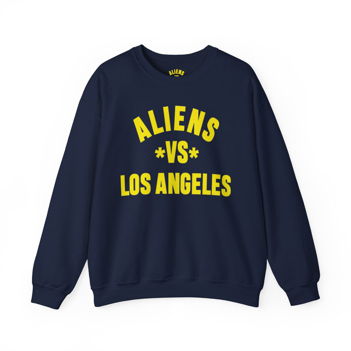 Sweatshirt — "Aliens vs Los Angeles" Bold Lettering Crewneck
