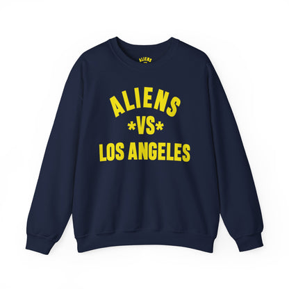 Sweatshirt — "Aliens vs Los Angeles" Bold Lettering Crewneck