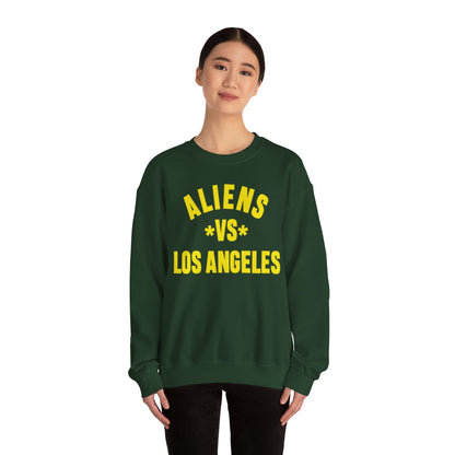 Sweatshirt — "Aliens vs Los Angeles" Bold Lettering Crewneck