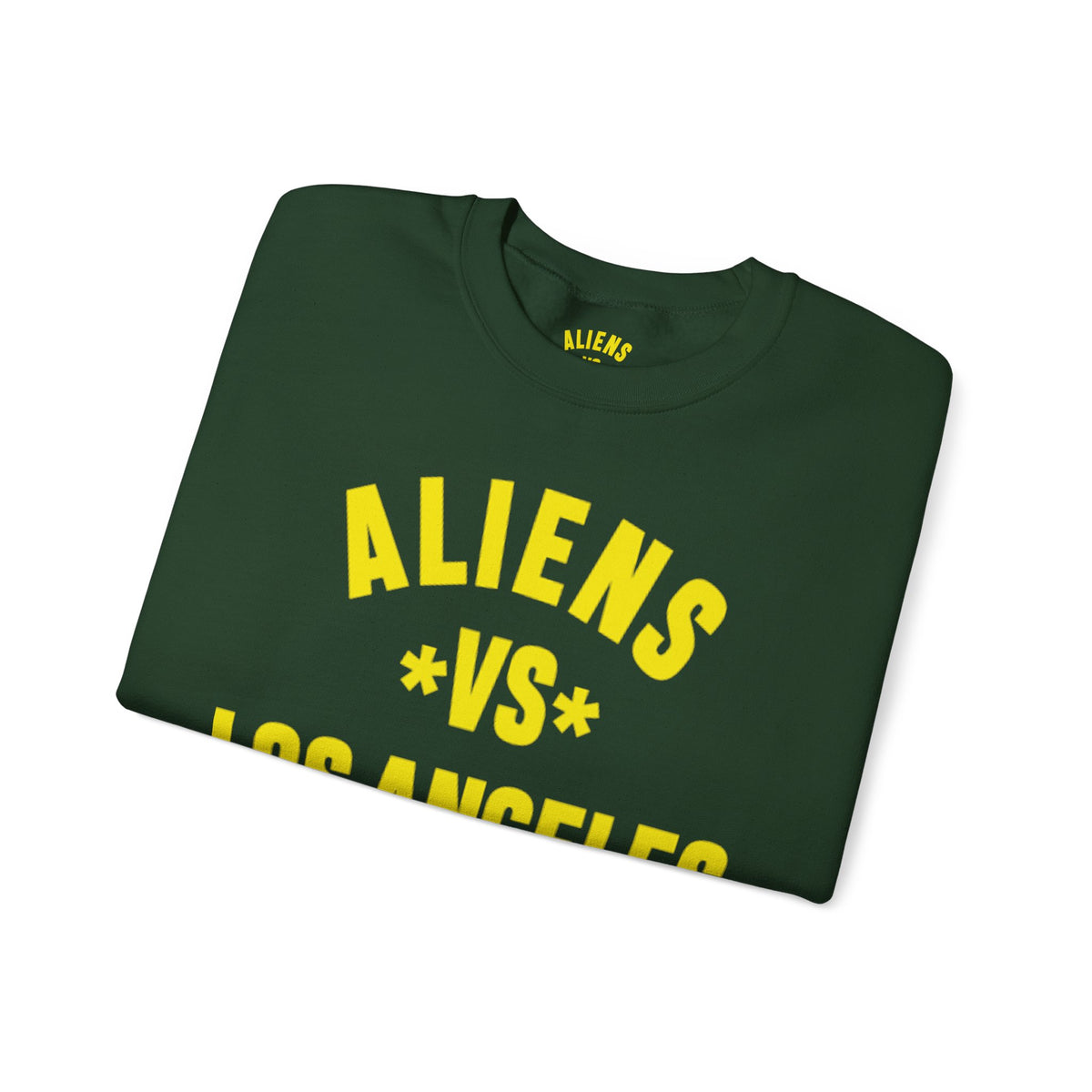 Sweatshirt — "Aliens vs Los Angeles" Bold Lettering Crewneck