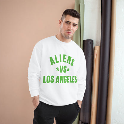 Aliens vs Los Angeles Sweatshirt — Retro Green Graphic Crewneck