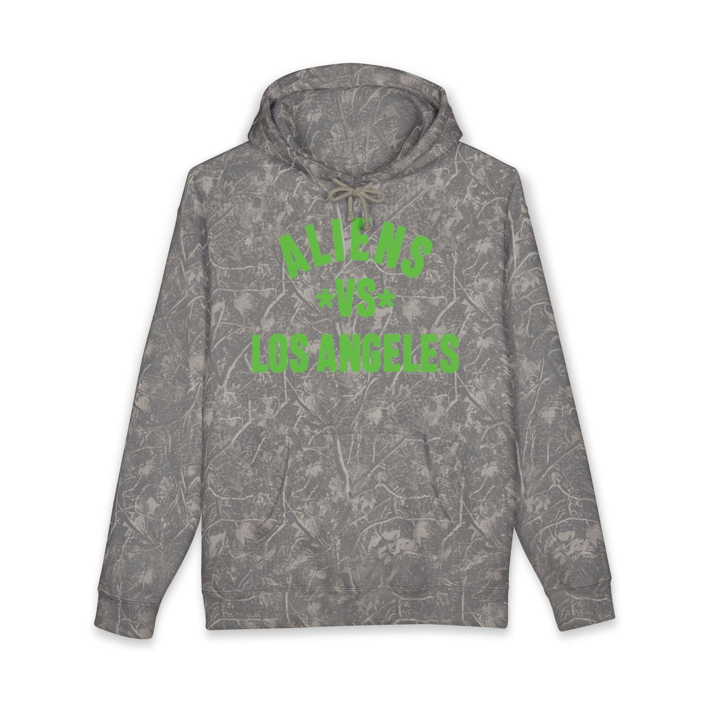 Aliens vs Los Angeles Hoodie — Retro Green Graphic Pullover