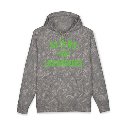 Aliens vs Los Angeles Hoodie — Retro Green Graphic Pullover