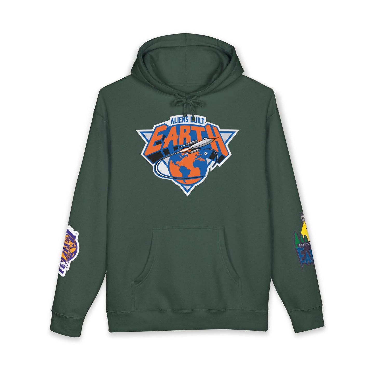 Around the World A.B.E Graphic Hoodie — “Always Outta This Earth” Space Logo Pullover