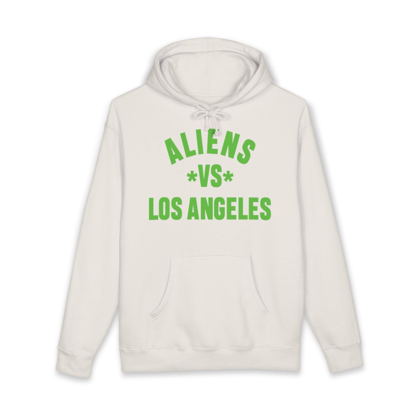 Aliens vs Los Angeles Hoodie — Retro Green Graphic Pullover